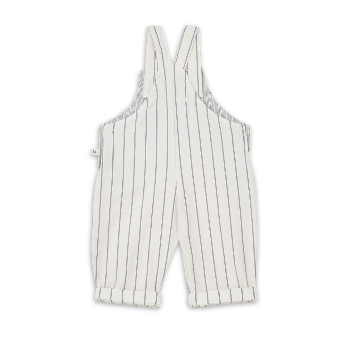1+ in the family Off White Dungaree Cotton Baby Overalls Adjustable Straps
