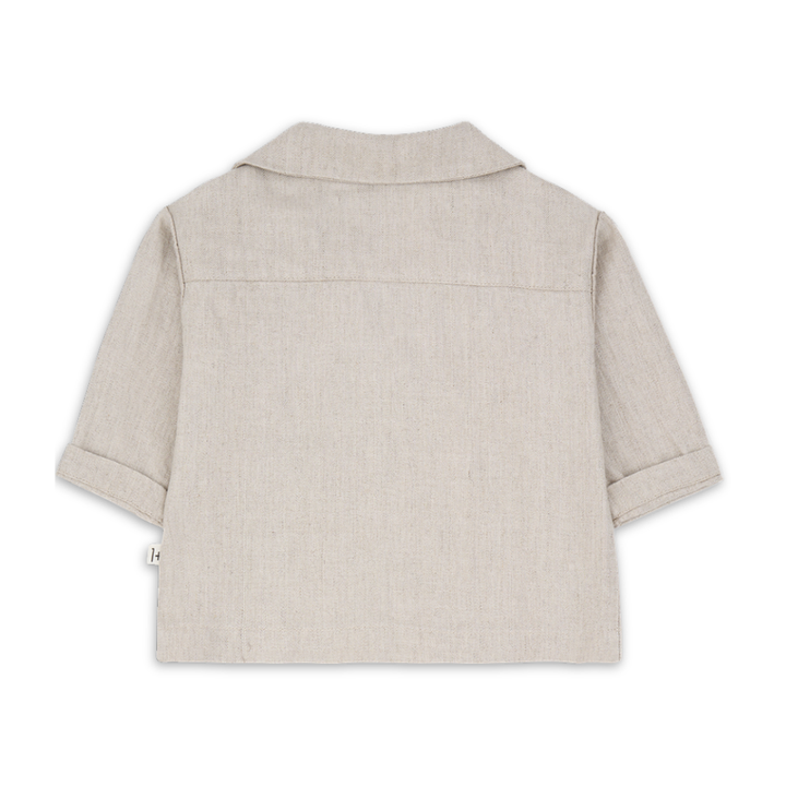 1+ in the family Beige Jacket Neutral Lightweight Cotton Button Front Jacket