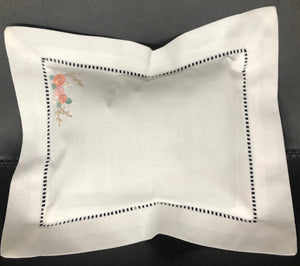 EMBROIDERED LINEN LIKE PILLOW