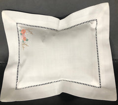 EMBROIDERED LINEN LIKE PILLOW