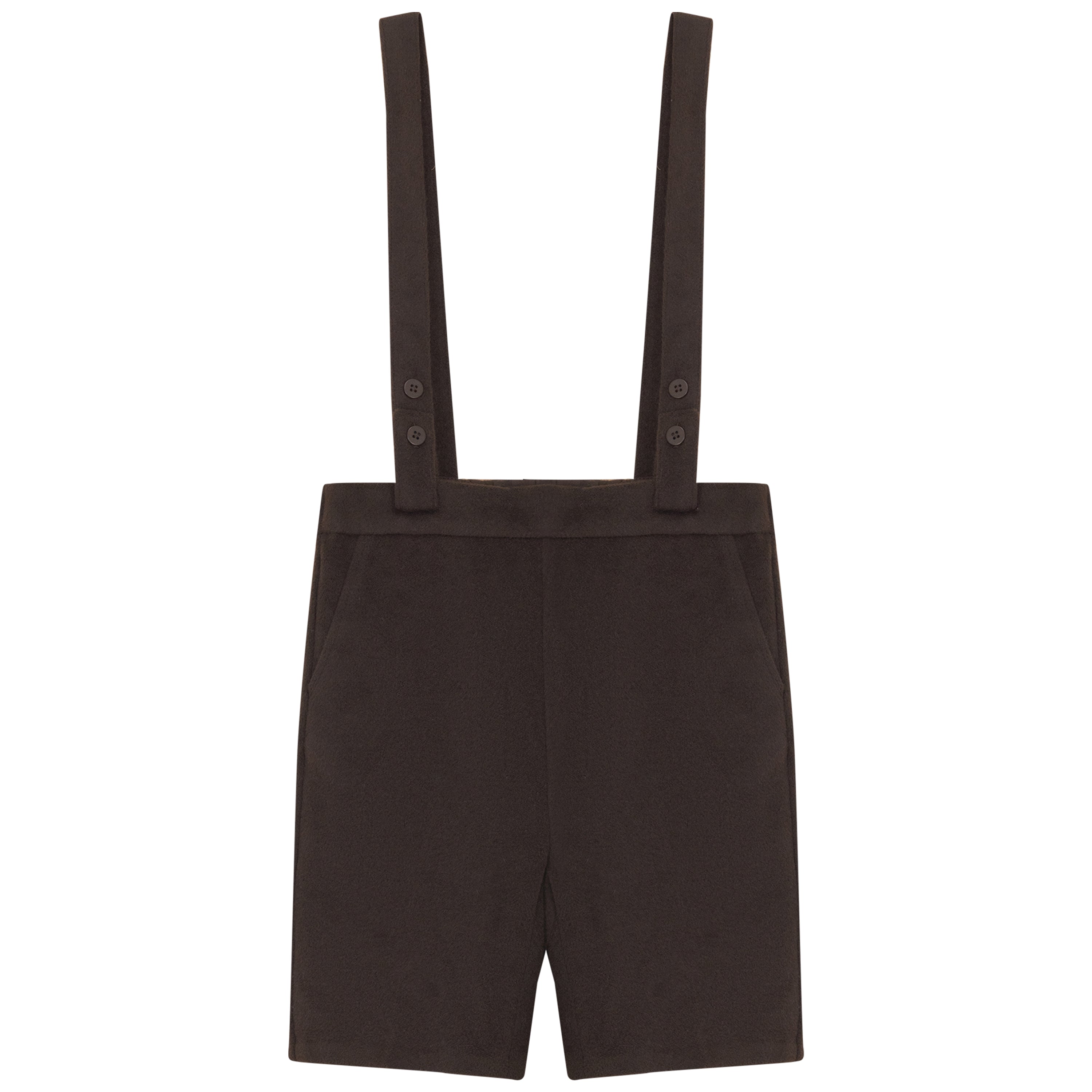 Pompomme Wool Bermudas Set Brown