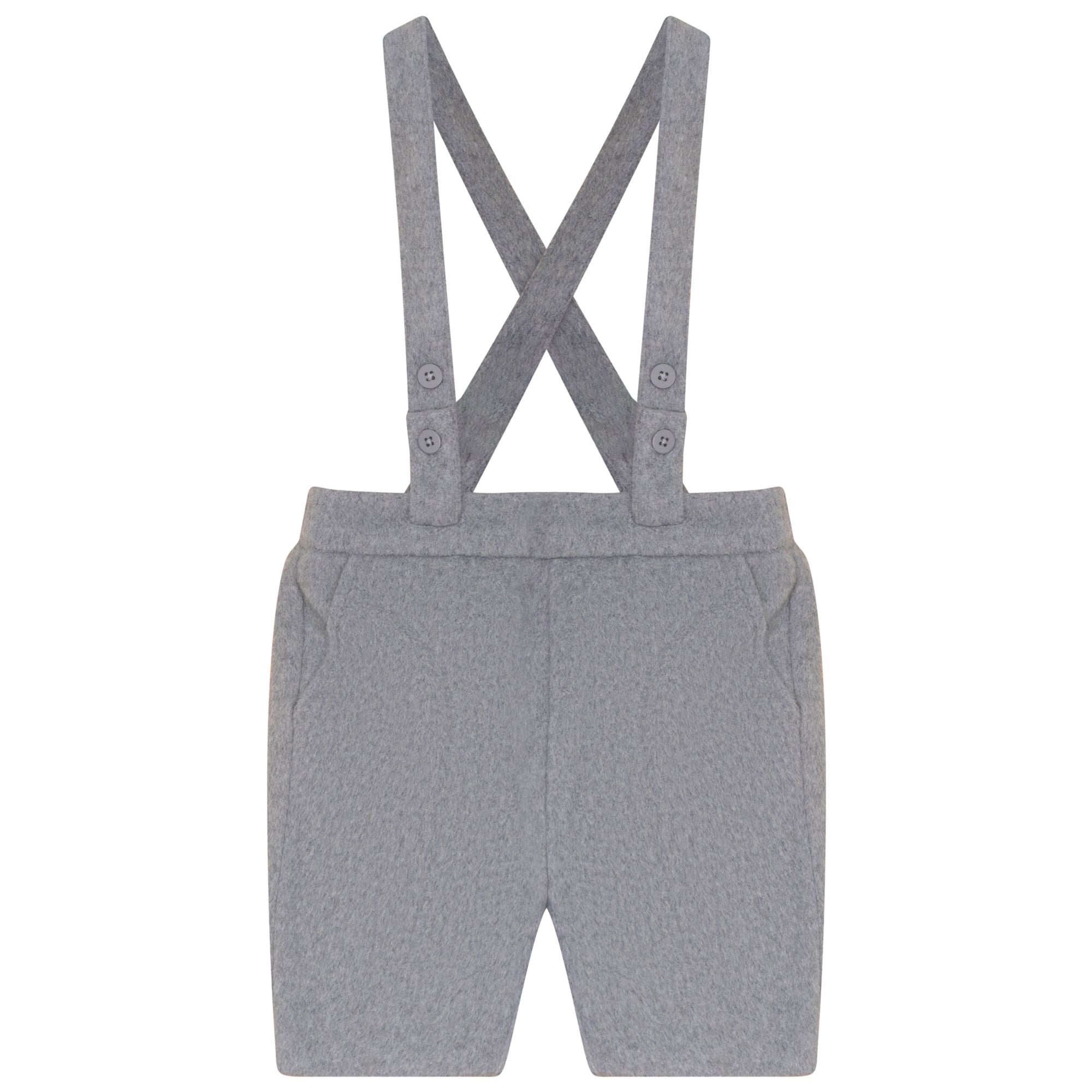 Pompomme Wool Bermudas Set Grey