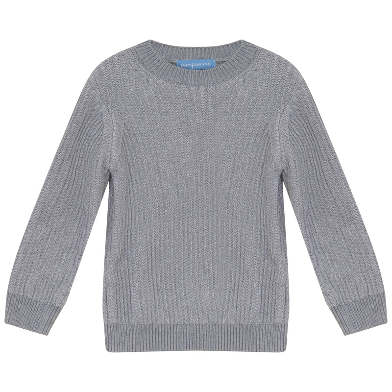 Pompomme – Grey Knit Mockneck | Grey