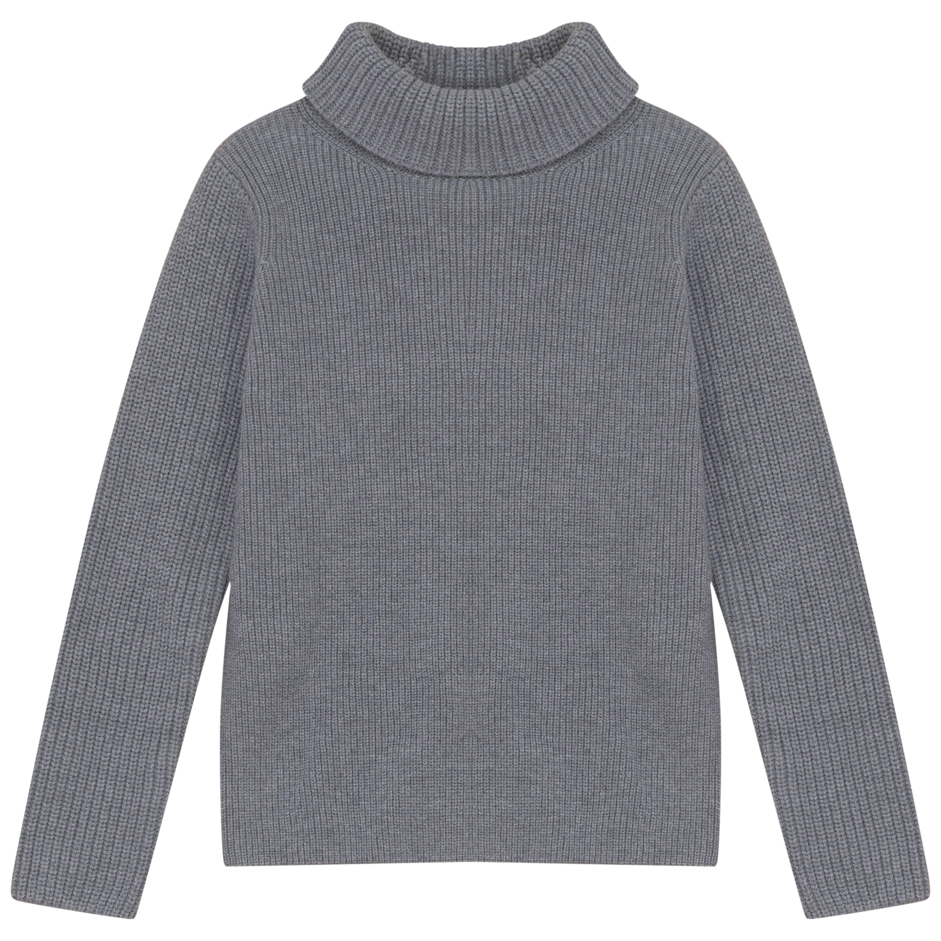 Pompomme Placket Detail Wool Dress Set Grey