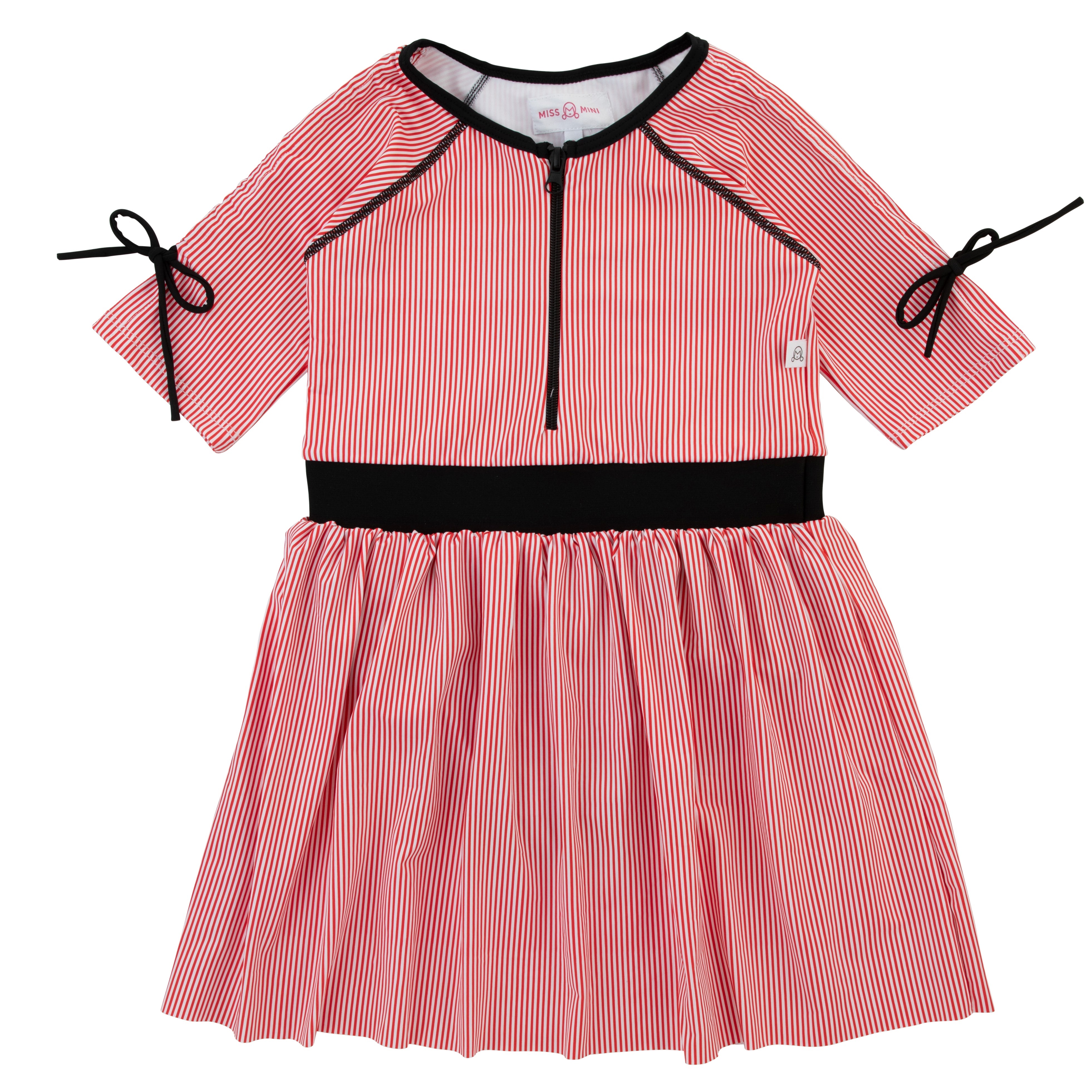Miss Mini Pinstripe Swim Dress with Snaps