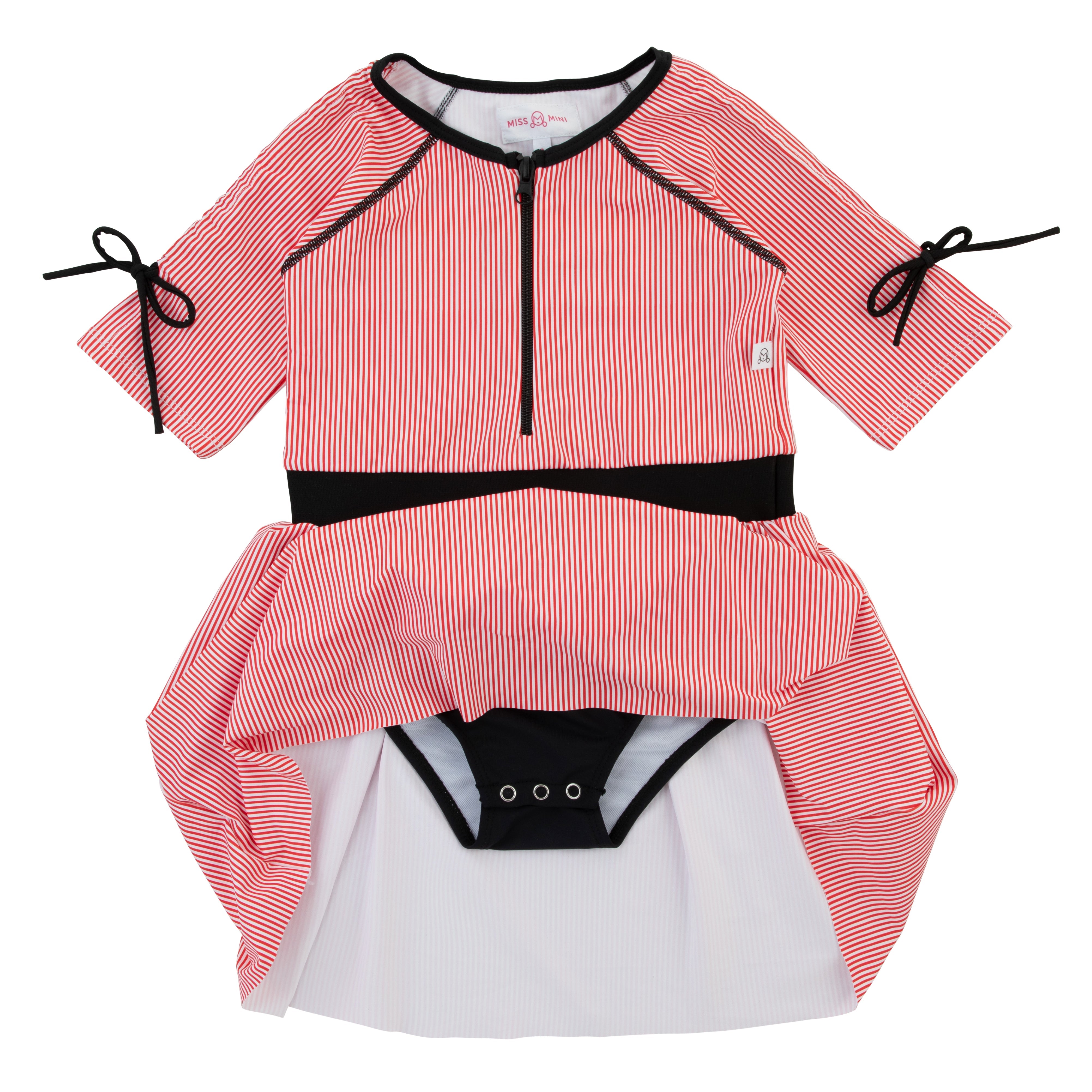 Miss Mini Pinstripe Swim Dress with Snaps