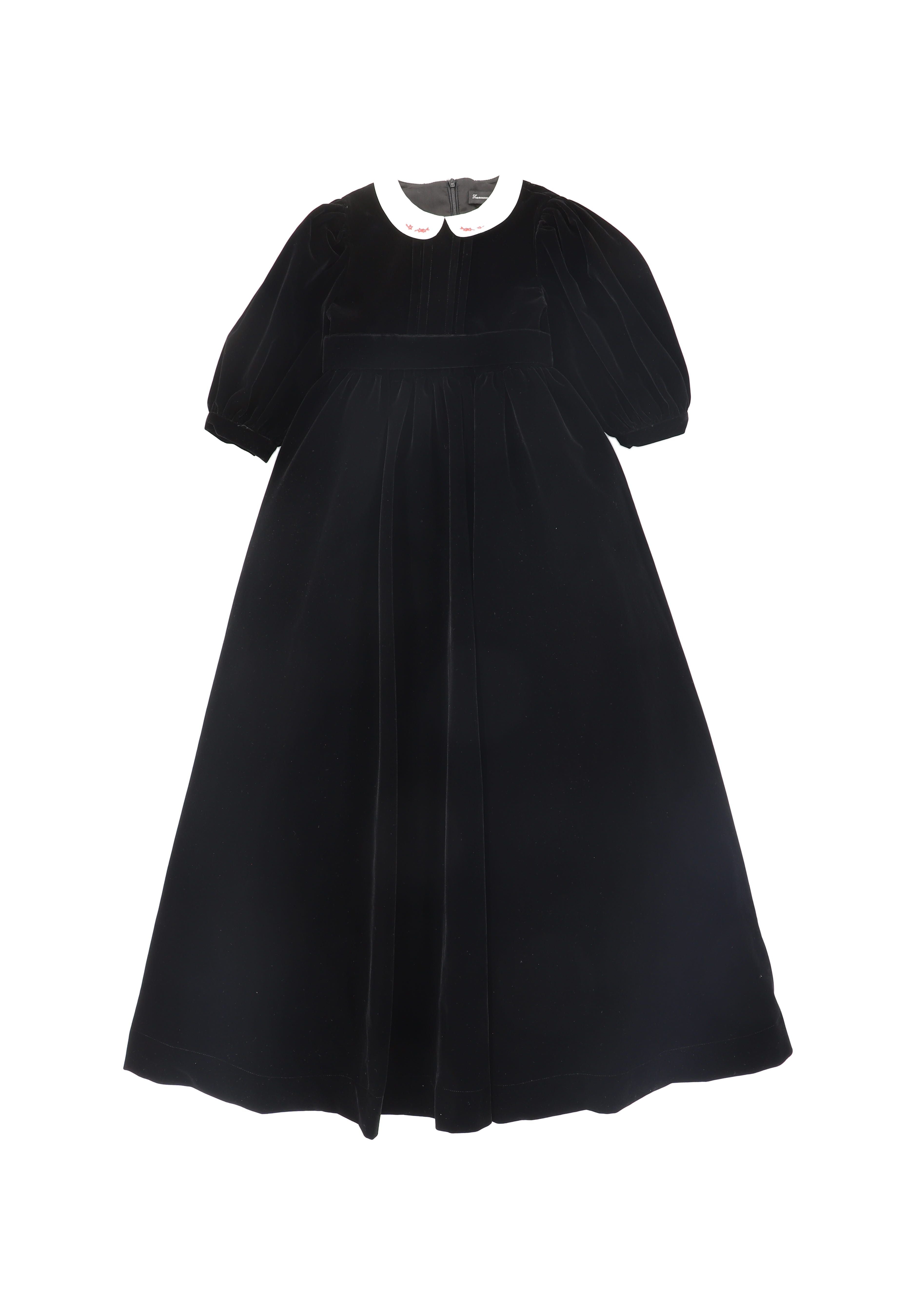 Francesca Guiliano - Velvet Embroidered Collar Gown