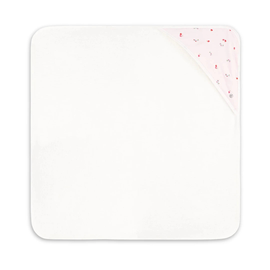 Petit Bateau Baby Girl Berry Print Towel Soft Cotton Baby Bath Towel Berry Print Design