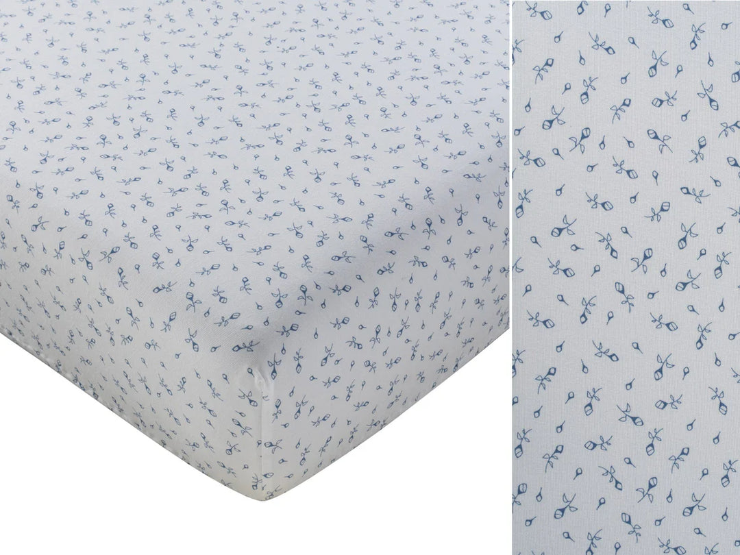 Kipp Baby Petit Pois Fitted Porta Crib Sheet Soft Cotton Baby Bedding Polka Dot Print