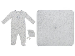Kipp Baby Petit Pois Footie 3 Piece Set Soft Cotton Baby Outfit Classic Polka Dot Print