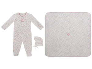 Kipp Baby Petit Pois Footie 3 Piece Set Soft Cotton Baby Outfit Classic Polka Dot Print