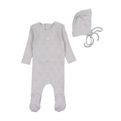 Bee & Dee Fortress Petit Ourse Pointelle Footie + Bonnet