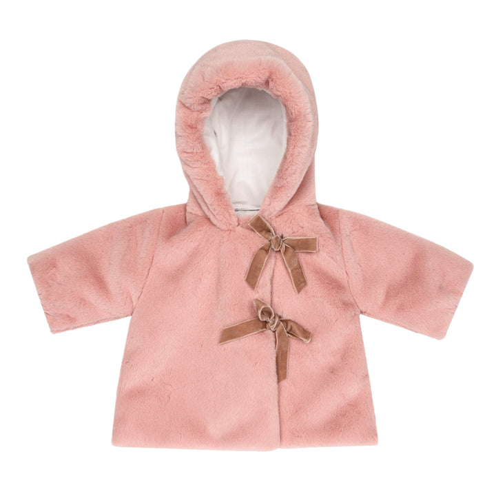baby pink fur jacket bunting