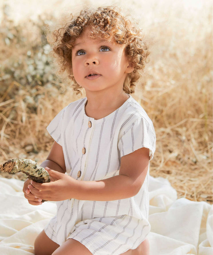 Play Up Jersey Jumpsuit With Coconut Buttons