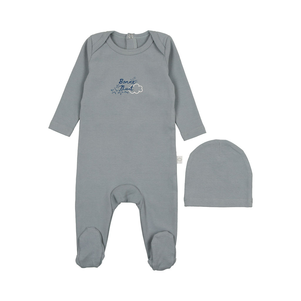 Pouf BN Dusty Blue Footie