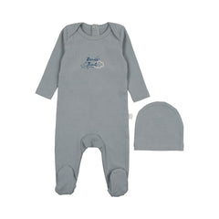 Pouf BN Dusty Blue Footie