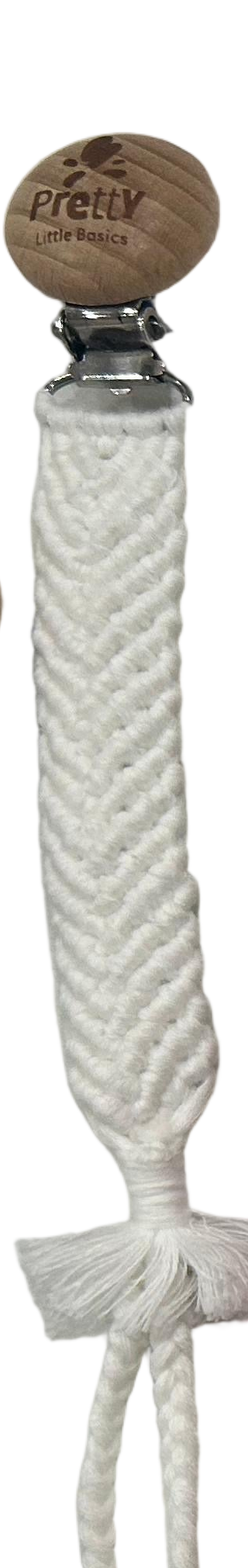 Pretty little basics pacifier clip