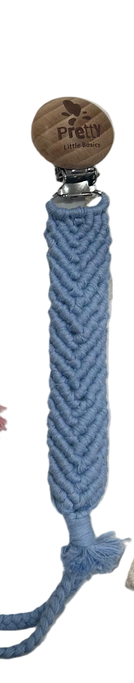 Pretty little basics pacifier clip