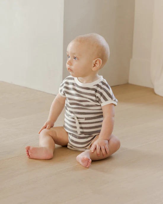 Quincy Mae Retro Stripe Romper