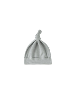 Quincy Mae Steel Blue Knotted Baby Hat
