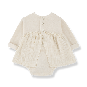 1+ in the Family Nicoline Ecru Dress with Bodysuit