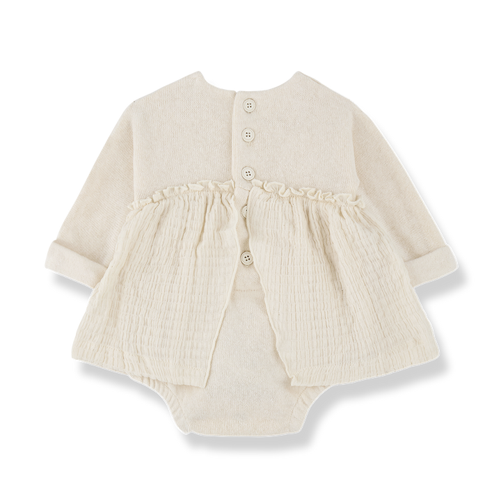 1+ in the Family Nicoline Ecru Dress with Bodysuit