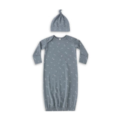 Quincy Mae Bamboo Baby Gown and Hat Set Soft Bamboo Baby Outfit Lightweight Newborn Set
