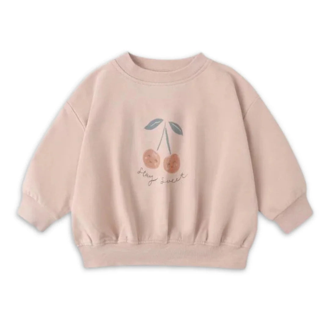 Quincy Mae Relaxed Sweatshirt Soft Cotton Kids Pullover Relaxed Fit Design