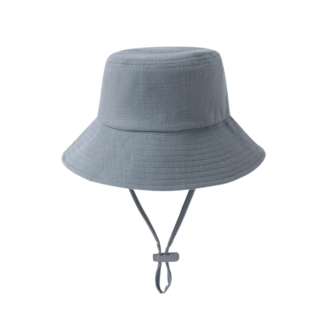 Quincy Mae Baby and Toddler Bucket Hat Ocean Blue Boutique Designer Organic Cotton Sun Protection Accessory