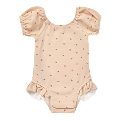 Quincy Mae Baby and Toddler Catalina Strawberries One-Piece Swimsuit UPF 50 Recycled Boutique Designer Strawberry Print Swimwear