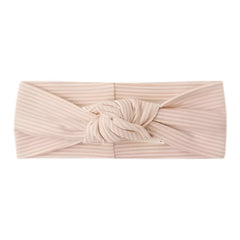 Quincy Mae Baby and Toddler Knotted Headband Melon Micro Stripe Orange Boutique Designer Organic Cotton Jersey Hair Accessory