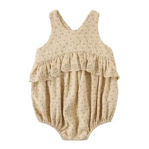 Quincy Mae Baby and Toddler Penny Romper Organic Cotton Jersey Boutique Designer Bubble One-Piece Outfit French Flora