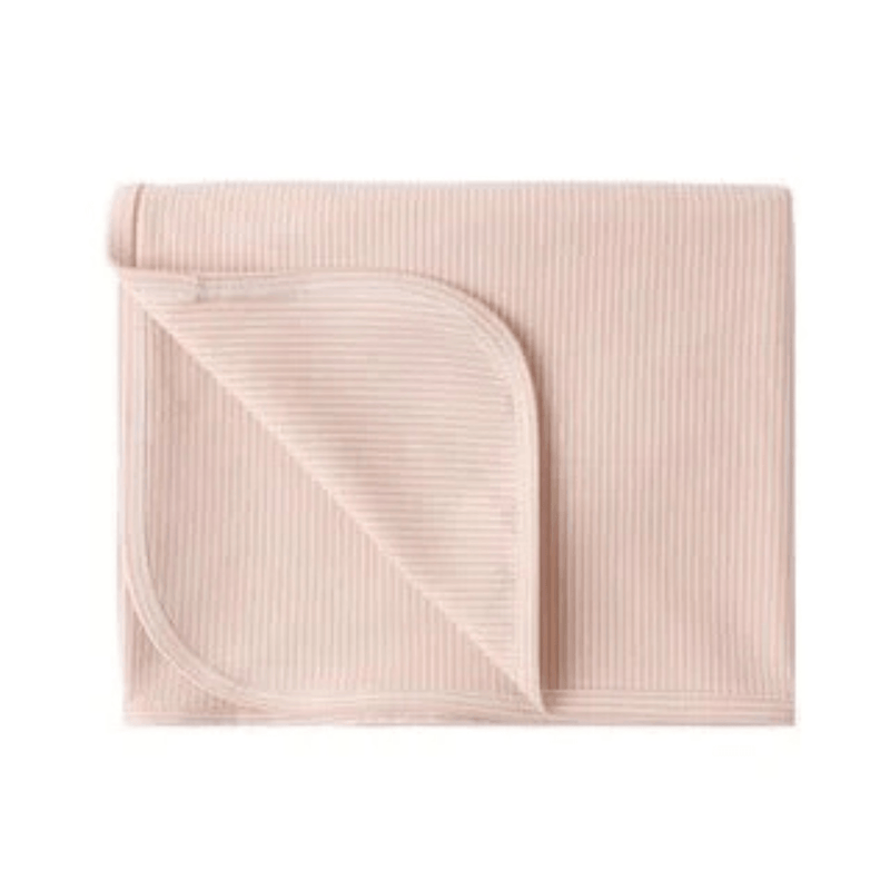 Quincy Mae Baby Melon Micro Stripe Jersey Swaddle Blanket Boutique Newborn Toddler Designer Organic Cotton Wrap