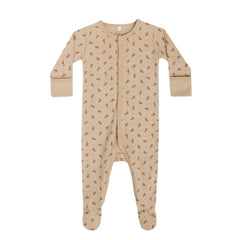 Quincy Mae Baby Tulips Full Snap Footie Organic Cotton Jersey Boutique Designer Botanical Sleep and Play One-Piece