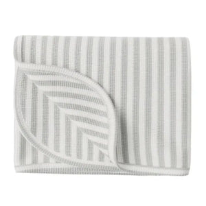 Quincy Mae Organic Cotton Waffle Baby Blanket Boutique Designer Honeycomb Knit Newborn Toddler Bedding Sage Stripe