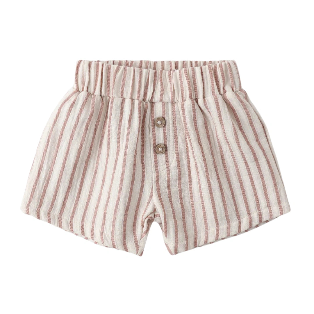 Quincy Mae Baby and Toddler Woven Short Vintage Stripe Boutique Designer Organic Cotton Summer Bottoms