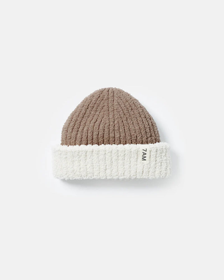 7 AM 2-Tone Fuzzy Ribbed Beanie