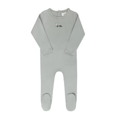 Ely's & Co Race Car Collection Footie Soft Cotton Baby Footed Onesie Race Car Print Design
