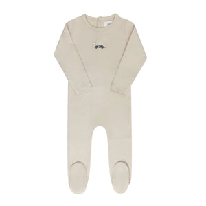 Ely's & Co Race Car Collection Footie Soft Cotton Baby Footed Onesie Race Car Print Design