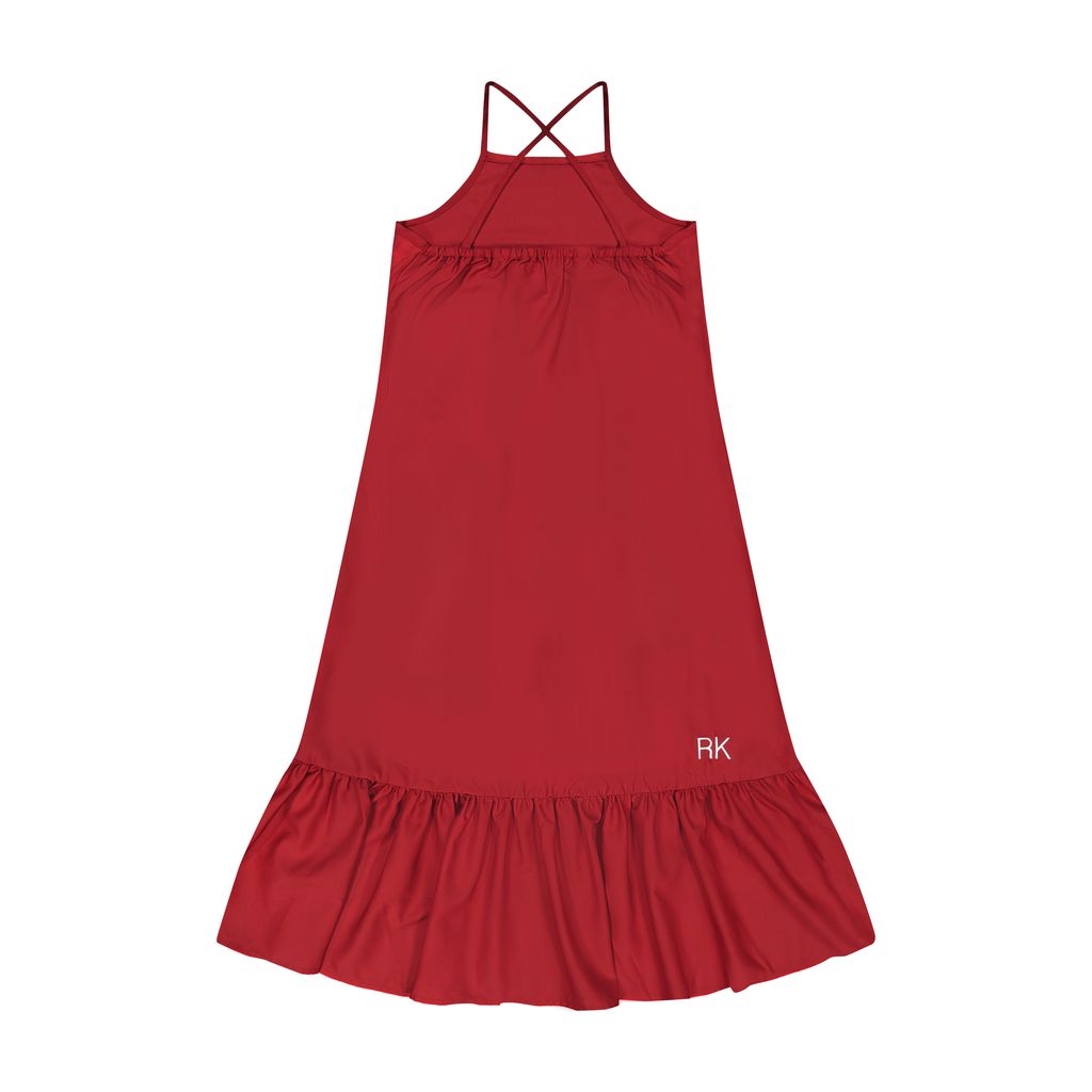 Retro Kid Burgundy Mae Crisscross Maxi Dress