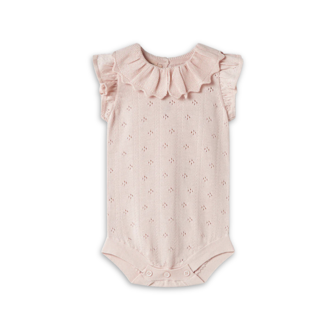 MarMar Renate Soft Cotton Baby Bodysuit Delicate Collar Design