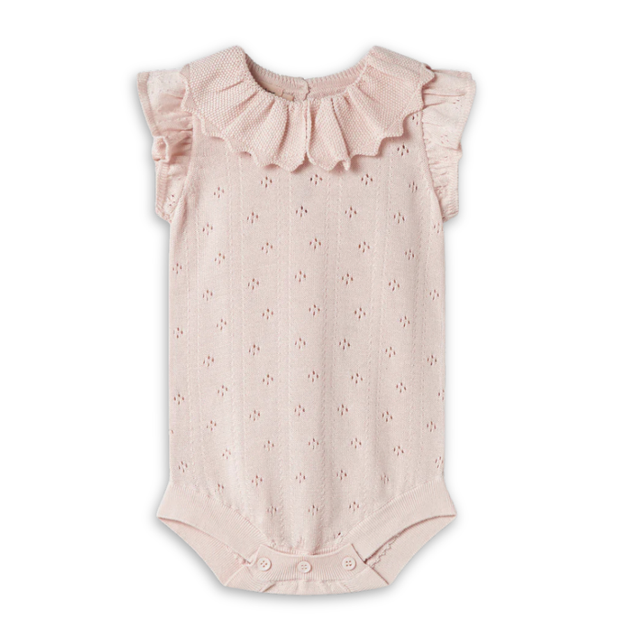 MarMar Renate Soft Cotton Baby Bodysuit Delicate Collar Design