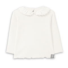 Snug Ribbed Long Sleeve Top Soft Cotton Kids Shirt Ribbed Knit Design