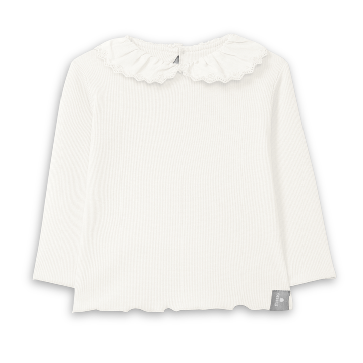 Snug Ribbed Long Sleeve Top Soft Cotton Kids Shirt Ribbed Knit Design