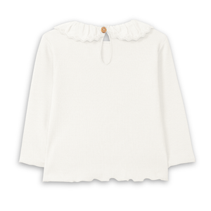Snug Ribbed Long Sleeve Top Soft Cotton Kids Shirt Ribbed Knit Design