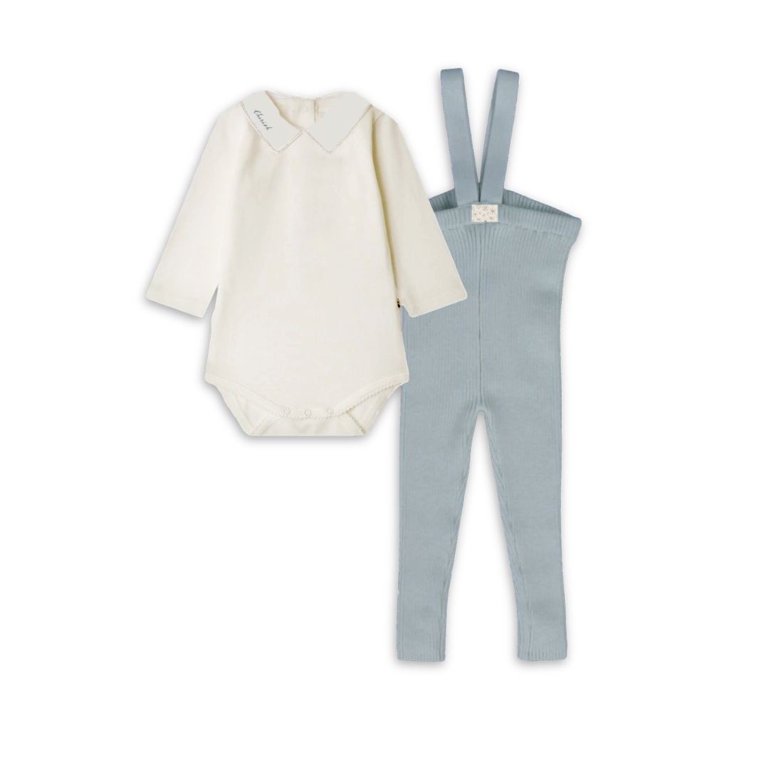 Keepsake Boys Romper Set Soft Cotton Baby Outfit Two Piece Design