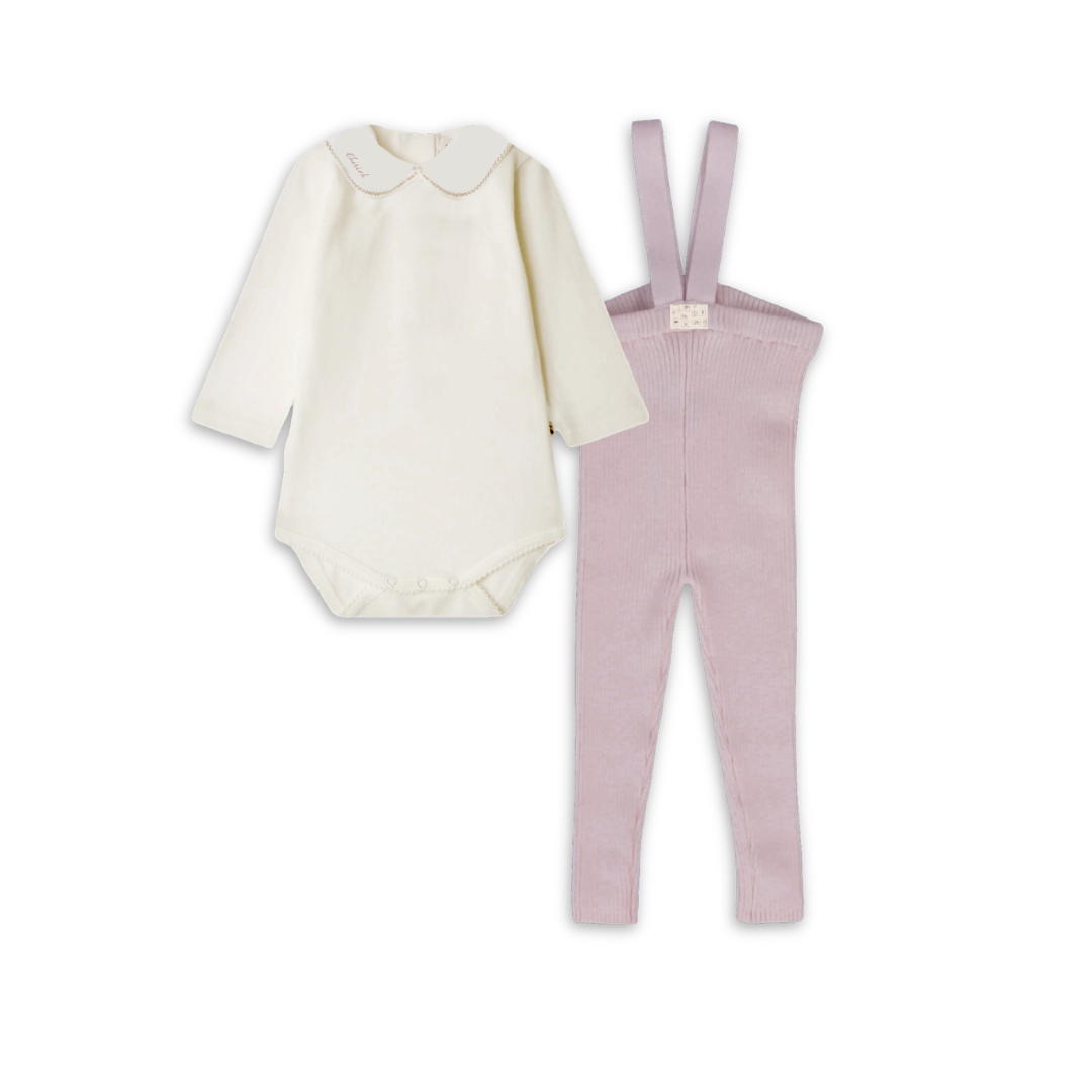 Keepsake Girls Romper Set Soft Cotton Baby Outfit Two Piece Design