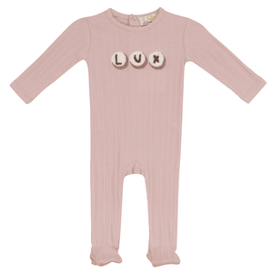 SB1CY1372BG , lux ribbed onesie,ribbed footie