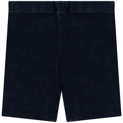 Peek A boo Soft Rib Denim Wash Shorts