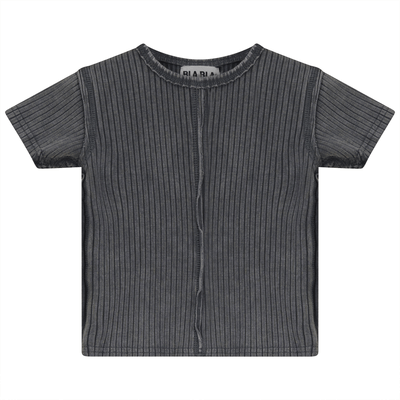 bla bla bla rib denim grey wash boys t shirt